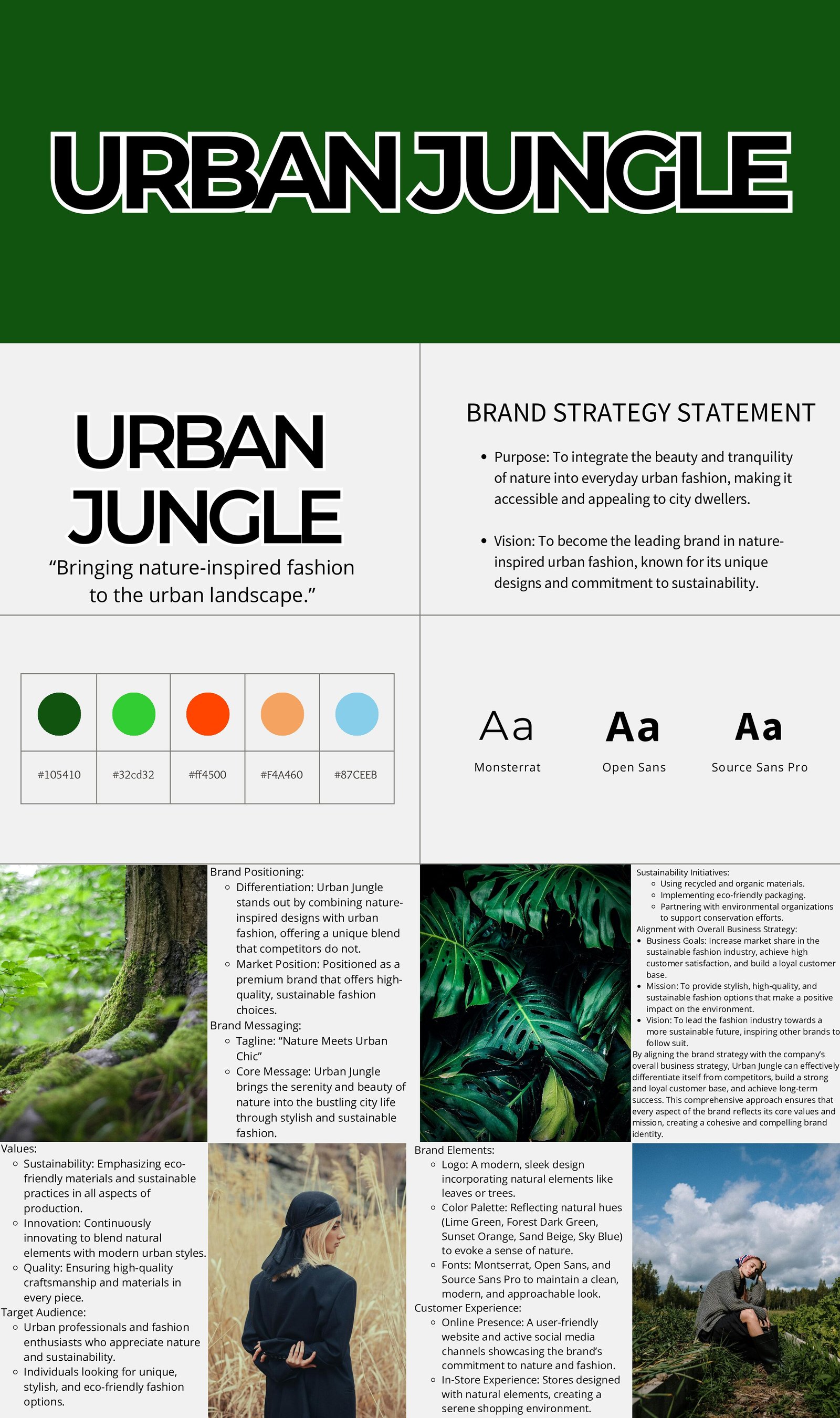 Green and White Modern Minimal Organic Beauty Brand Board